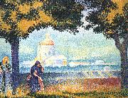 Henri Edmond Cross The Church of Santa Maria degli Angeli near Assisi oil painting